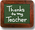 This is the logo for Thanks To My Teacher, LLC.
