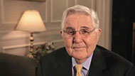 William Friday, extraordinary Tar Heel, thanks Wilma Thornburg, his 7th grade teacher in Dallas, NC.